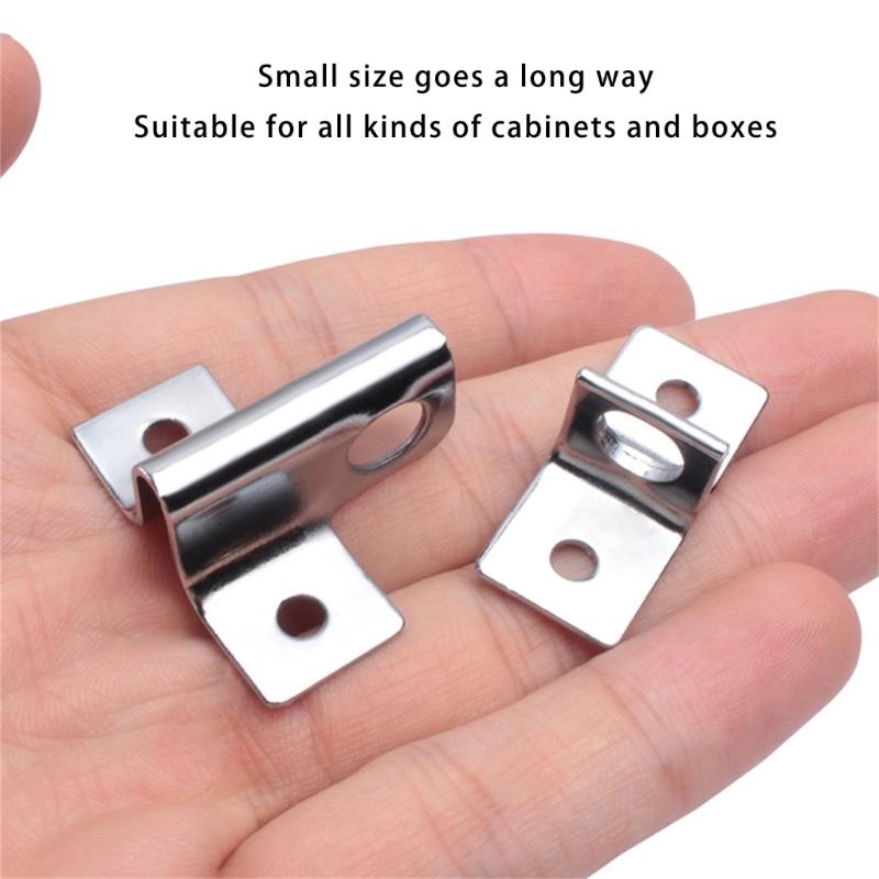 10pcs Thicken Locker Padlock Hasp Wardrobe Security Door Gate Bolt Latches Lock Bracket Hasp Furniture Door Bolts