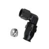 AN10 PTFE Fuel Hose Fitting Adapter Oil Cooler Fuel Pipe Line Forged Type Swivel Hose End Fitting 45°Degree 90°Degree Black 10AN