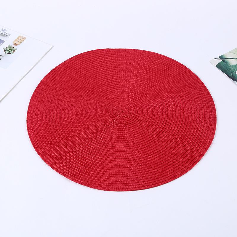 Einfaches rundes ölbeständiges einfarbiges wärmeisolierendes Platzset