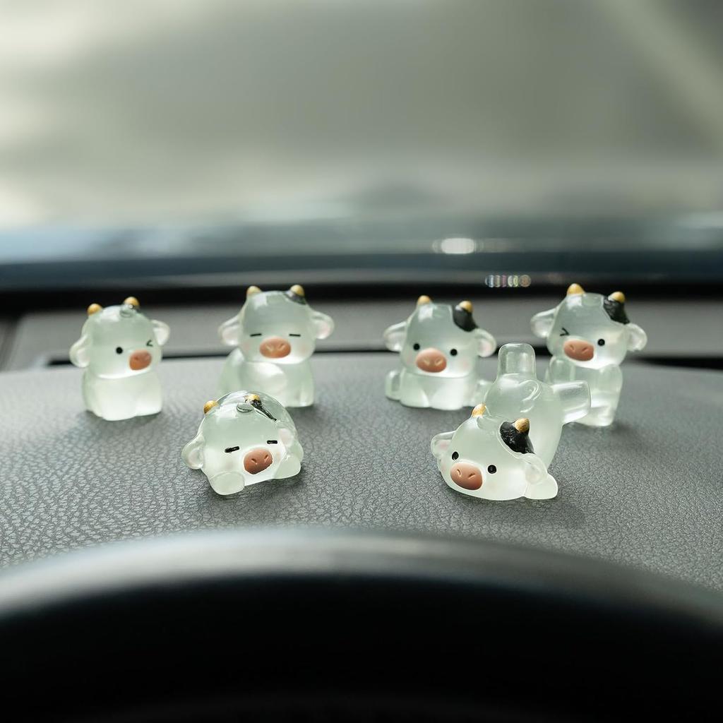 Cute Mini Animal Car Dashboard Accessories Fun Animal Car Rear View Mirror Decor Interior Ornaments Fairy Garden Home Car Gifts