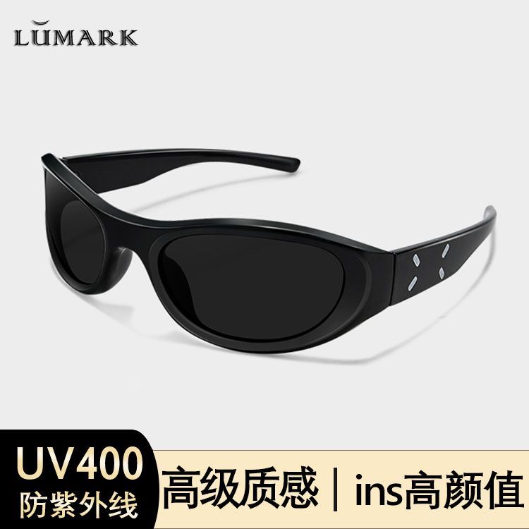 Running man Fan Chengcheng has the same GM sunglasses for men and women, the same high-end trendy star sunglasses UV400 UV protection