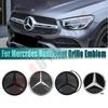 LED Mirror Black Border Silver Border Newest 3D Front Grill Star Logo For Mercedes Benz GLC X253 GLE W167 GLS X167 V W447 Emblem