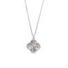 Seiko Silver Lucky Laser Clover Pendant Necklace Women'S Light Luxury Niche Clavicle Chain Premium