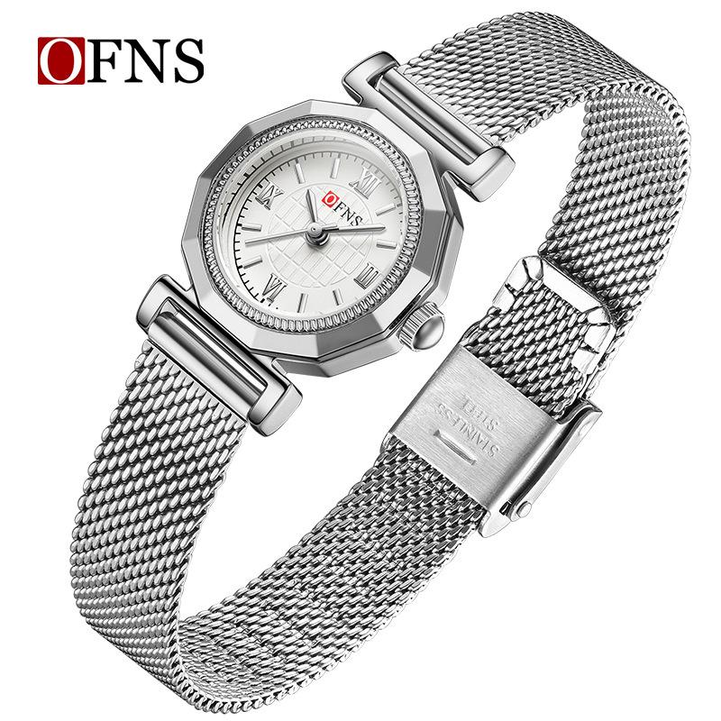 Ofns Women's Vintage Roman Numeral Quartz Watch Fashion Retro Dial, Waterproof, Small Casual Everyday Wristwatch for Ladies