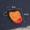Creative Food Model Keychain: Ketchup, Chicken Nuggets, French Fries Pendant for Student Backpacks