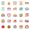 50 Teacher Stickers, English Short Sentences, Decorative Notebooks, Suitcases, Water Glasses, Stickers, Waterproof Stickers