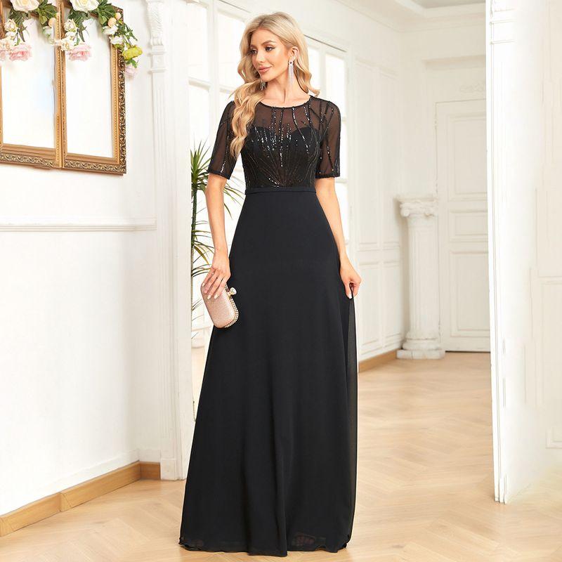 

European and American Foreign Trade Formal Dresses, Long Dresses, Evening Gowns, Wedding Dress Gown Maix Black S