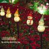 Solar Powered Blue Hat Snowman Lawn Stake Light