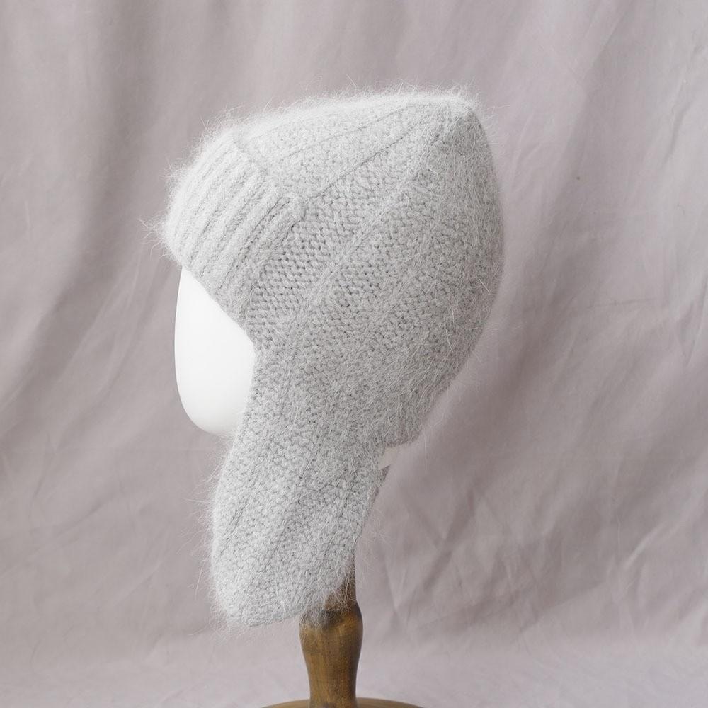 Warm Fur Ear Flap Cap Soft Skullies Beanies Cozy Woman Knit Cap Winter Season