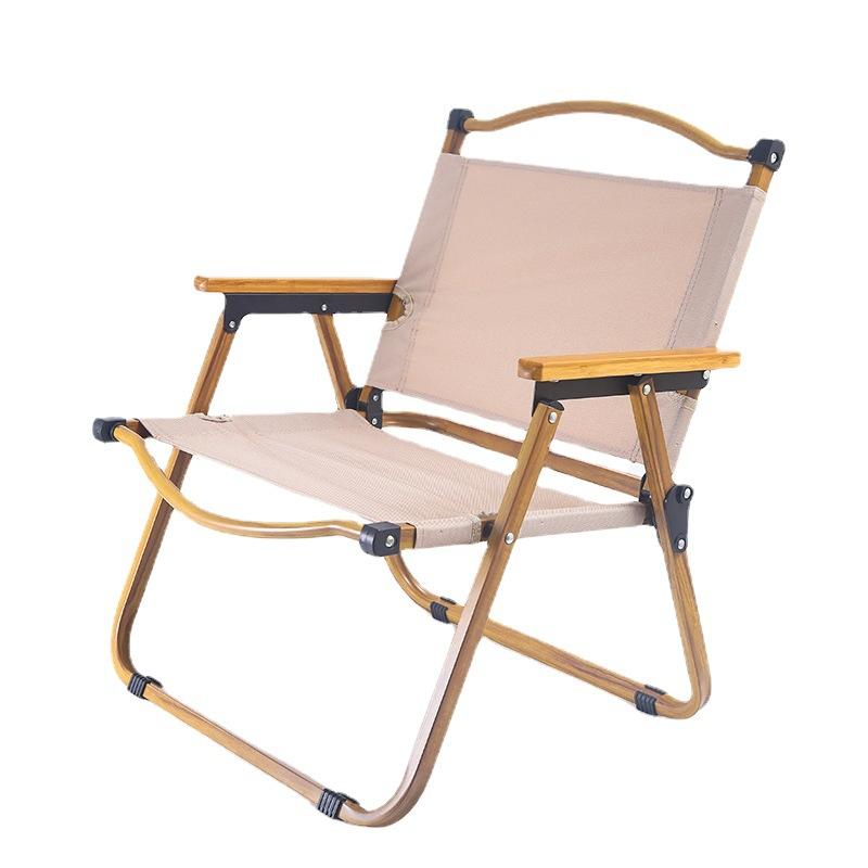 Portable Folding Reclining Chair Camping Beach Seat with Steel Frame Outdoor Fishing Picnic Lightweight Foldable Stool
