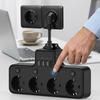 Individual Switch EU Plug Power Strip 4 USB Ports Wall Socket Surge Protector  Home Use