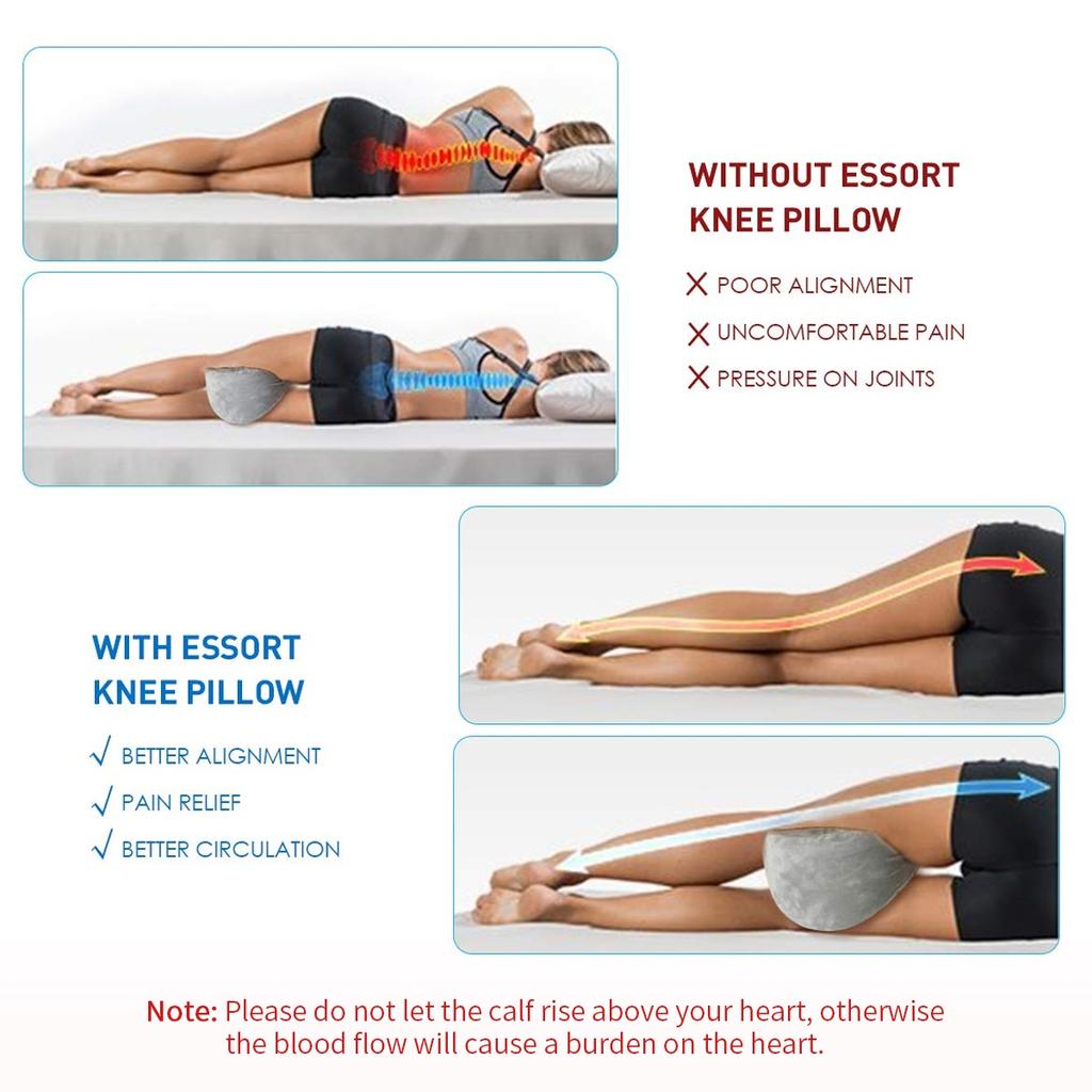 Buy ESSORT Contour Knee Pillow for Side Sleepers Orthopedic Memory Foam