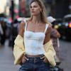 Women's Sexy Fishbone Bustier Camisole - Slimming Waist Zipper Bandeau Top