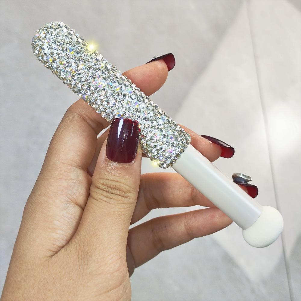 High Appearance Level Mushroom Round Head Concealer Brush Artificial Diamond-Set Sponge Small Head Eye Painless Brush Set