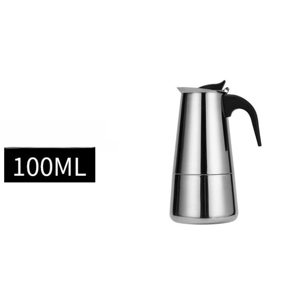 

Кофейник из нержавеющей стали Мока Эспрессо Латте Перколятор Плита Портативная кофеварка Инструмент для напитков Латте Кофеварка для плиты