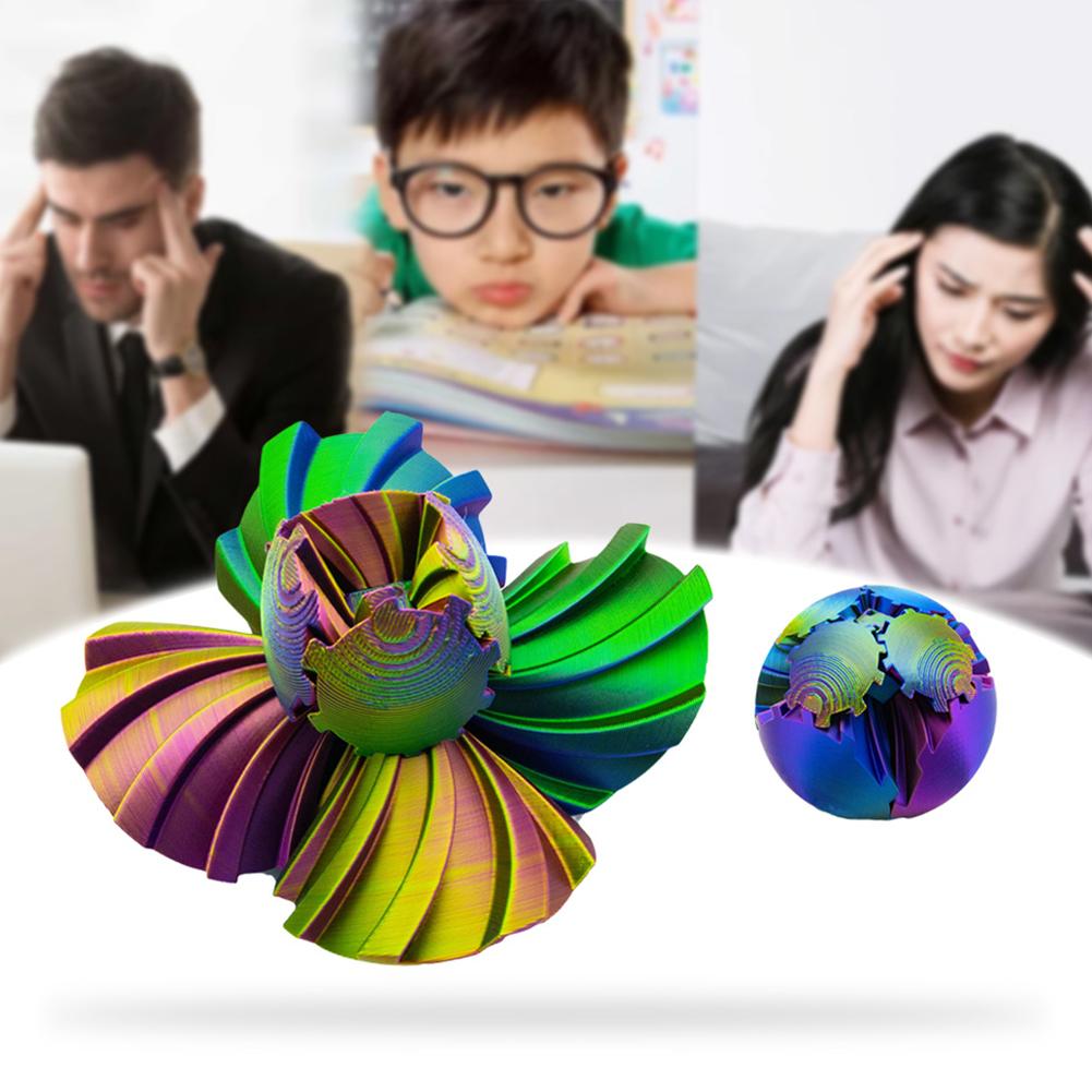3D Printed Gear Ball Rotating Toy 3D Printed Rotating Gear Ball Desktop Innovative Decorative Model Gift for Kids and Adults
