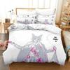 Mysta Rias Printed Bed Set Duvet Cover Pillowcase Bedding Set Bed Linen Sheet Quilt Cover Full Size 3D Print Anime Kawaii Girls