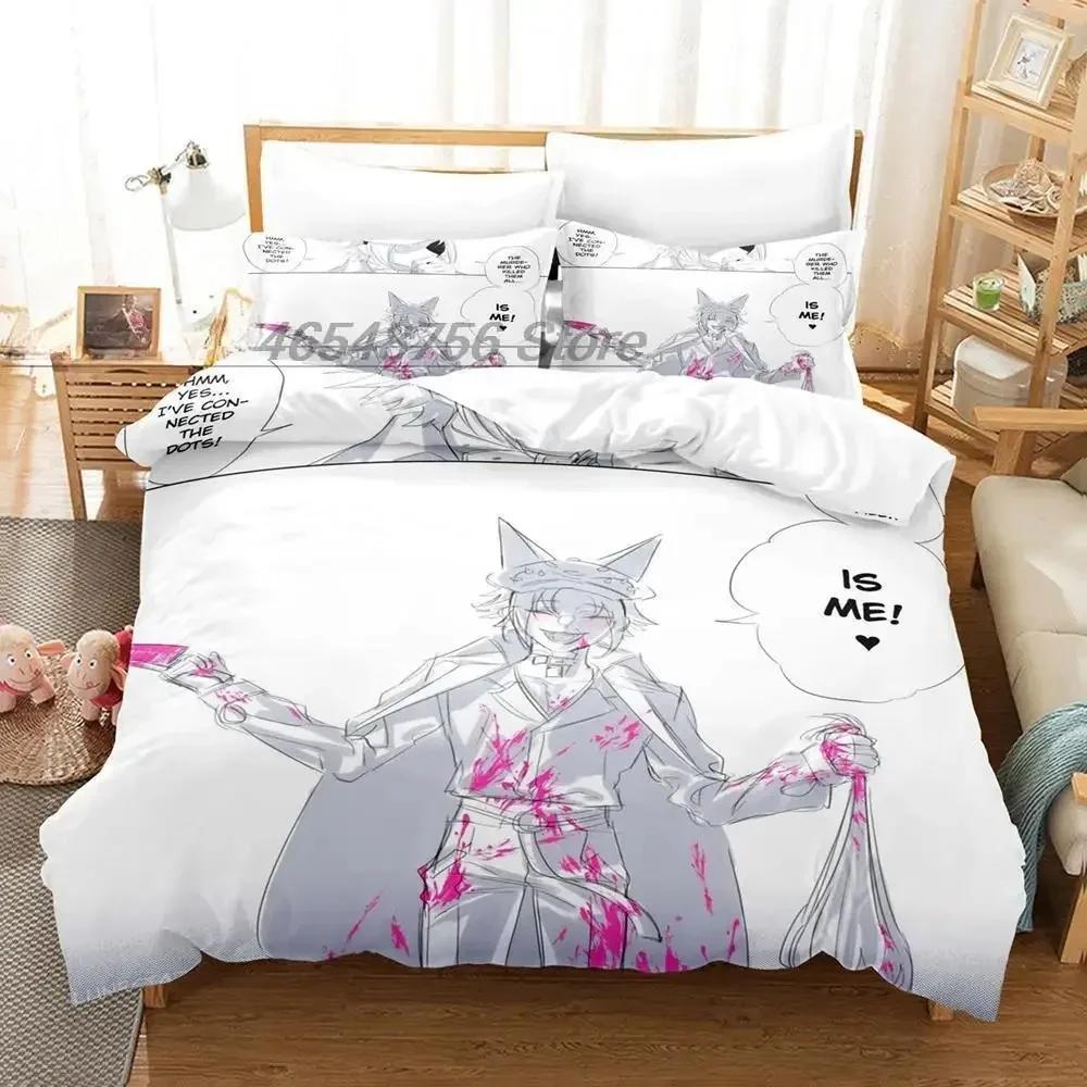 Mysta Rias Printed Bed Set Duvet Cover Pillowcase Bedding Set Bed Linen Sheet Quilt Cover Full Size 3D Print Anime Kawaii Girls