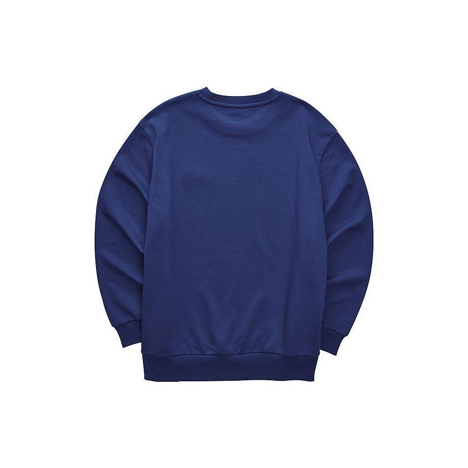 Skechers Solid Knit Crew Neck Sweatshirt Men Tops Navy-Blue L423M076-00DU