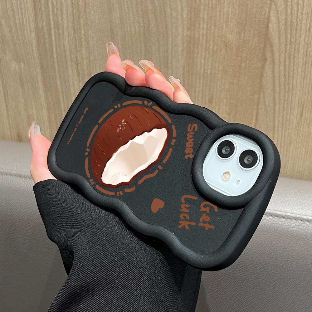 Painted Pattern Big Wave Edge Soft Silicone Material Macaron Phone Case Shockproof Protective Rubber Casing for iPhone Huawei Honor Infinix Tecno