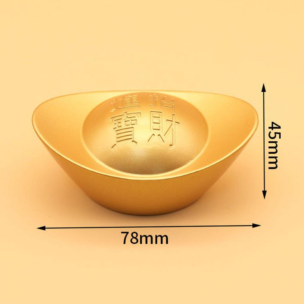 Desktop Ornament Auspicious Lucky Money Prosperity Statue Wealth Mascot Scene Chinese Gold Ingot Decoration for Home Office