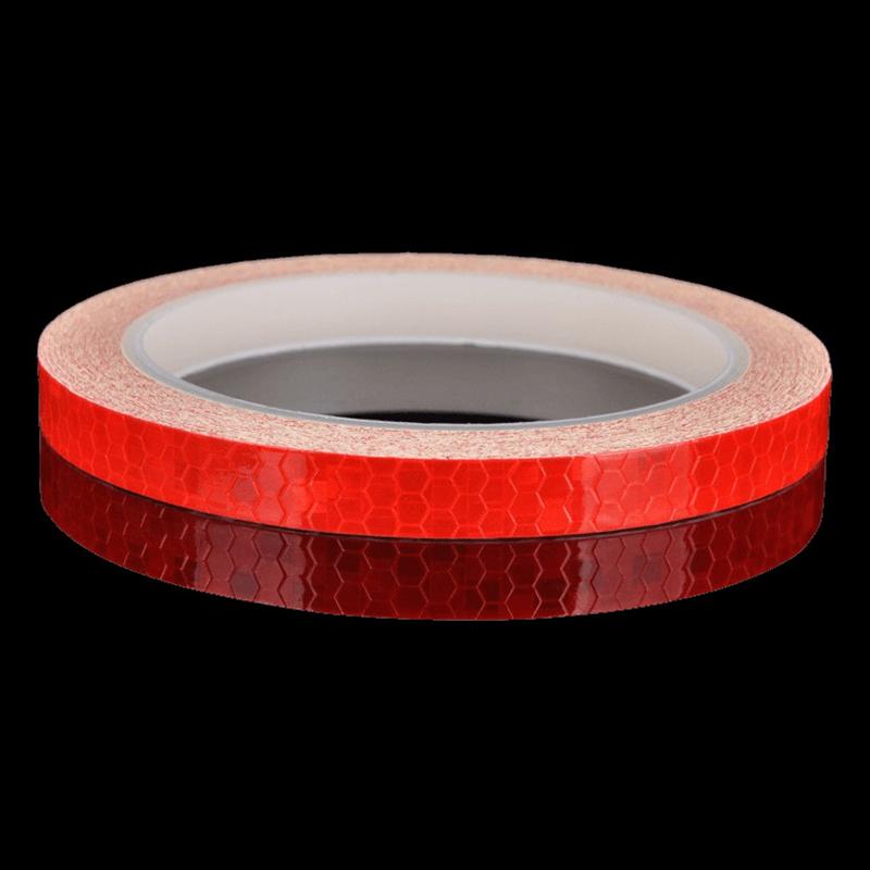 

8 м/рулон Светоотражающие светящиеся наклейки Аксессуар для самоката Велосипедная светоотражающая лента для безопасности Шлем Мотоцикл Сделай сам Автомобиль ПВХ красный