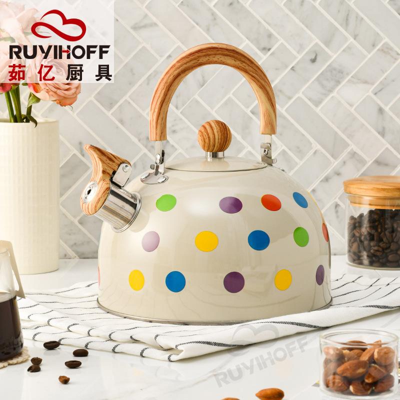 Stainless Steel Sound Kettle Tea Brewing Coffee  3L Kitchenware Whistle Pot