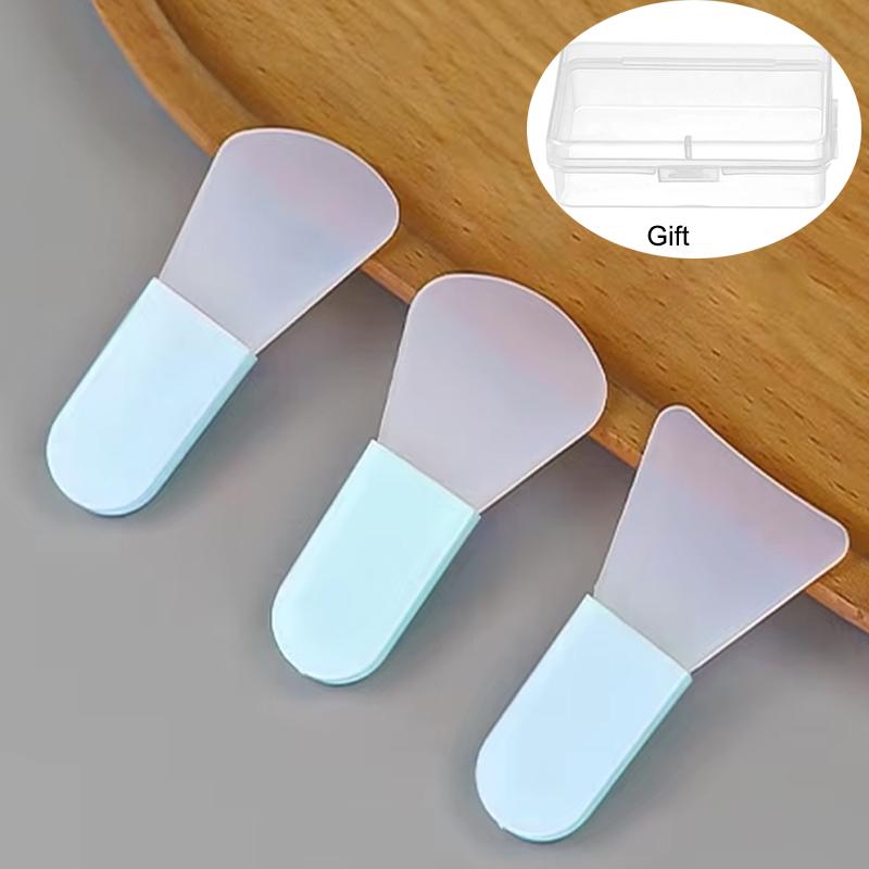 3Pcs Mini Face Mask Applicator Brushes Set Mud Cream Foundation Gel Spatula DIY Skin Care Brushes Portable Makeup Tools