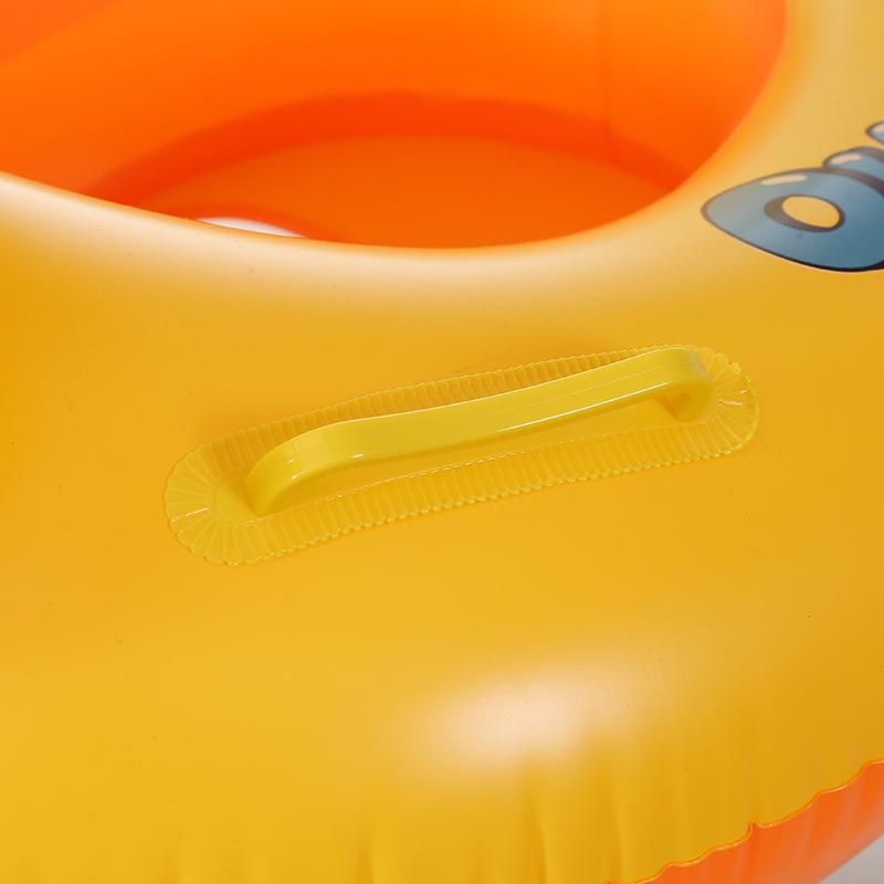 Yellow Cartoon Duck Inflatable Boat - Eco-friendly PVC Kids Pool Float