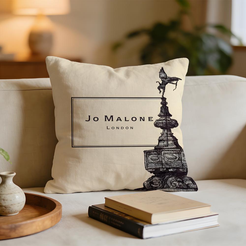 

JJo MMalone LOGO Fashion Cushion Cover Short plush pillowcase for bed sofa carwashable 30x30cm