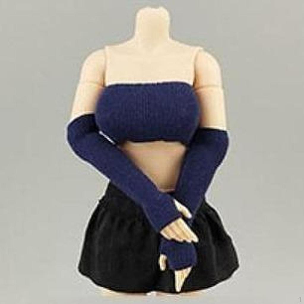1/12 Scale Doll Apparel Set with Tube Top and Sleeves for 6'' Female Figures