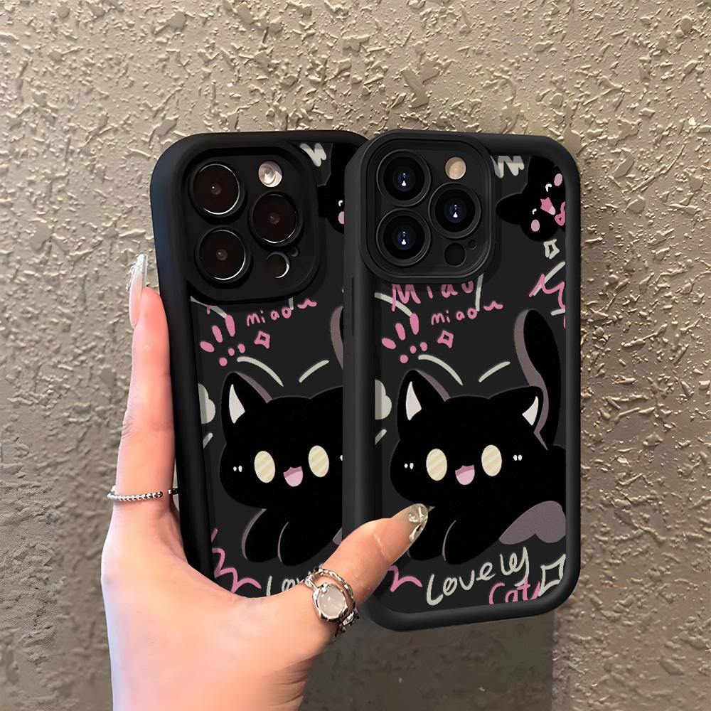 Soft TPU Phone Case For IPhone 17 Pro Max 11 13 16 15 14 12 Air 17 pro Max 16 Pro Max Shockproof Cat Animal Painted Funda Cover