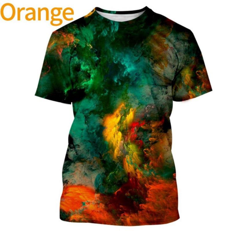 

Новая модная футболка с короткими рукавами для мужчин и женщин с 3D-принтом Rainbow Corlorful, топы, пуловер, футболка для мужчин 6XL