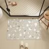 Hard diatom mud terrazzo bathroom absorbent floor mat Nordic bathroom non-slip bath floor mat light luxury