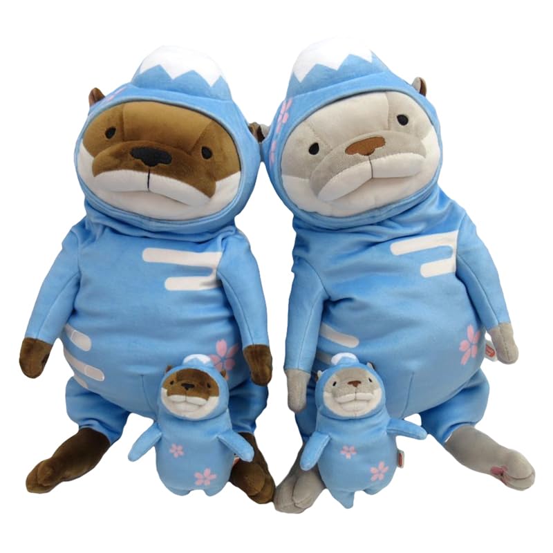 Morisaka Global Local Mochi Otter Fuji Large Gray 22 x 22 x 33 cm Otter Plush Toy Souvenir Shizuoka Yamanashi Japan Tourist Attractions Travel Healing