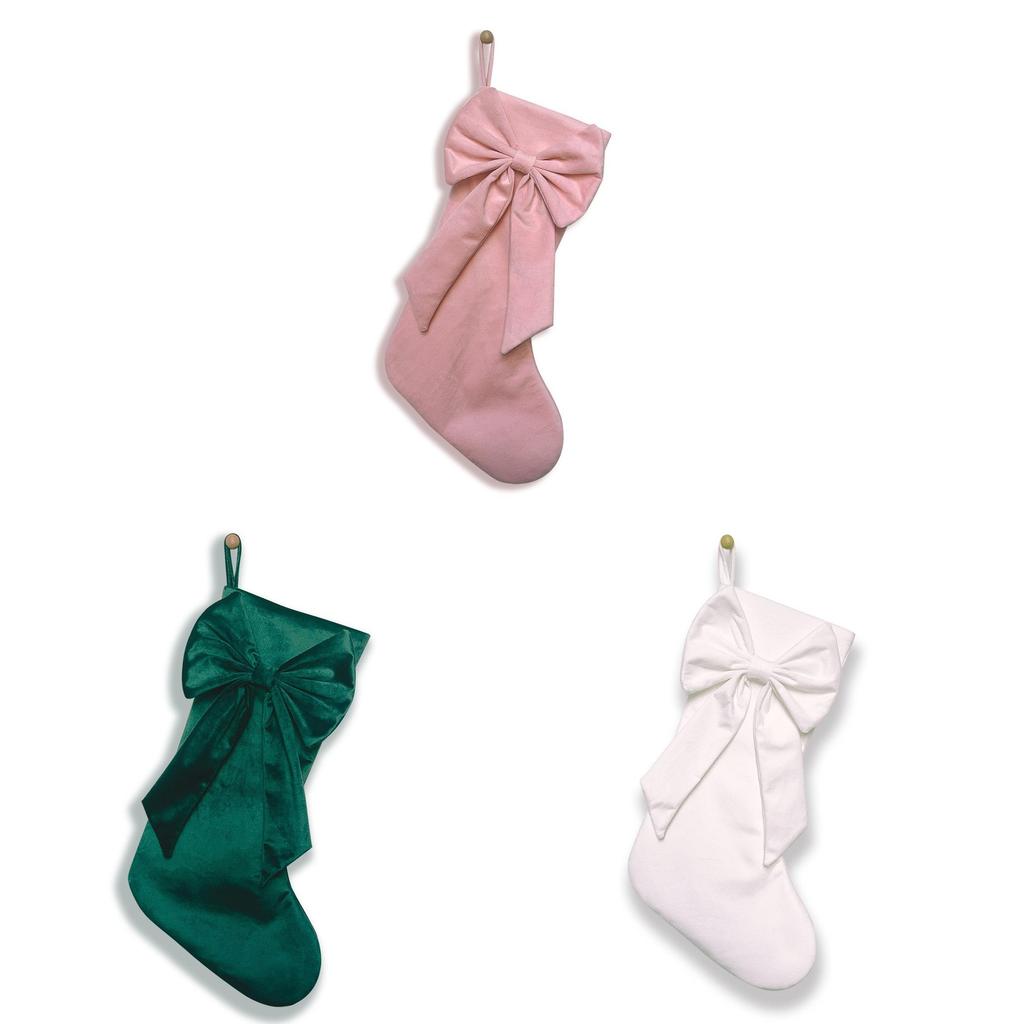 Christmas Sock Gift Wrap With Bow Decorative Christmas Stocking For Holiday Celebrations