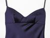 European & American Style Women's Satin V-Neck Spaghetti Strap Midi Dress 2025 - Sexy Fashion for Hot Girls