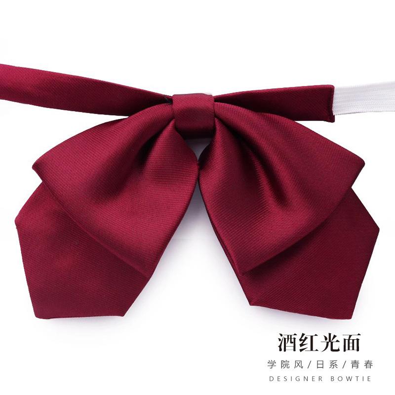 Jk Free Short Tie Necktie Female College Style Lazy Japanese Plaid Uniform Shirt Ins Student Bow Tie