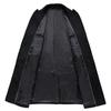 Autumn and Winter Men's Woolen Coat Medium and Long Korean Version Slim-fitting Double-breasted Youth Woolen Coat Trench Coat Men's Coat
