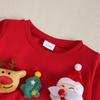2025 Autumn/Winter Baby Christmas Knit Cotton Sweatshirt & Pants Set