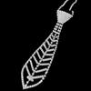 Silver Punk Neck Tie Adjustable Length Knot Free Necktie Crystal Necktie  Stage Costume Design