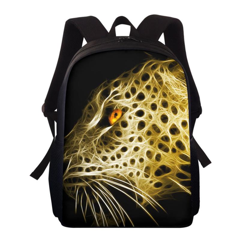 Lion Printed Children Schoolbag Laptop Bag Cheetah Girls Boys Travel Storage Backpacks Teenager Daily Casual Rucksacks Daypacks