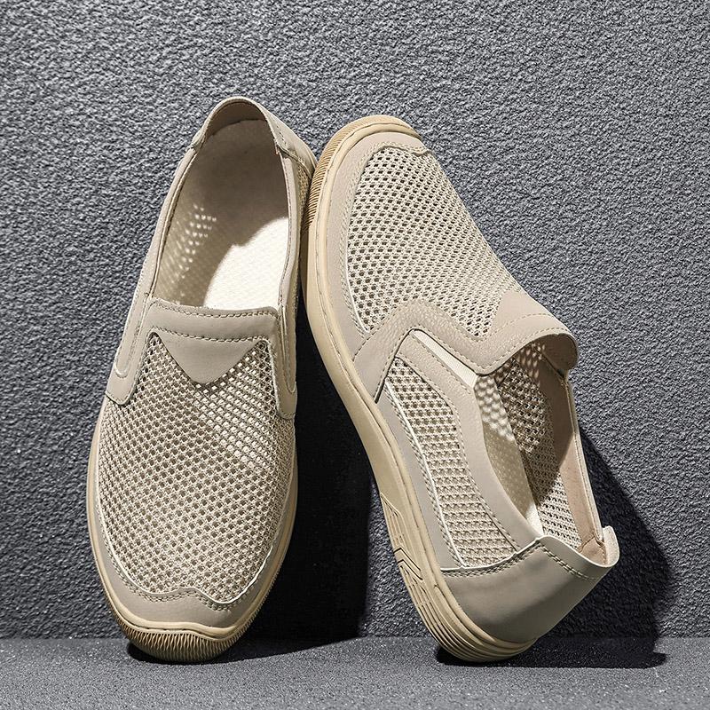 Sommer Männer Verschnaufpause Mesh Casual Schuhe Männer Müßiggänger Komfortables Fahren Schuhe Mokassins Mann Wohnungen Schuhe