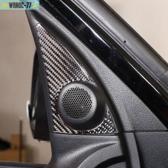 2PCS Carbon Fiber Front Pillar Horn Cover Trim Sticker For Tundra 2007-2013