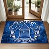 Everton Football Design Crystal Velvet Rug Soft Decorative Mat for Bedroom Entrance