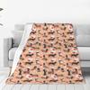 Individuell 3D-gedruckte lustige Dackel-Cartoon-Decken, bequeme weiche Flanell-Sommer-Überwurfdecke für Sofa, Außenbereich, Bett