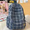 Autumn and Winter Vintage Plaid Schoolbag for Female Students, Stylish and Attractive College-style Backpack, Versatile and Ligh