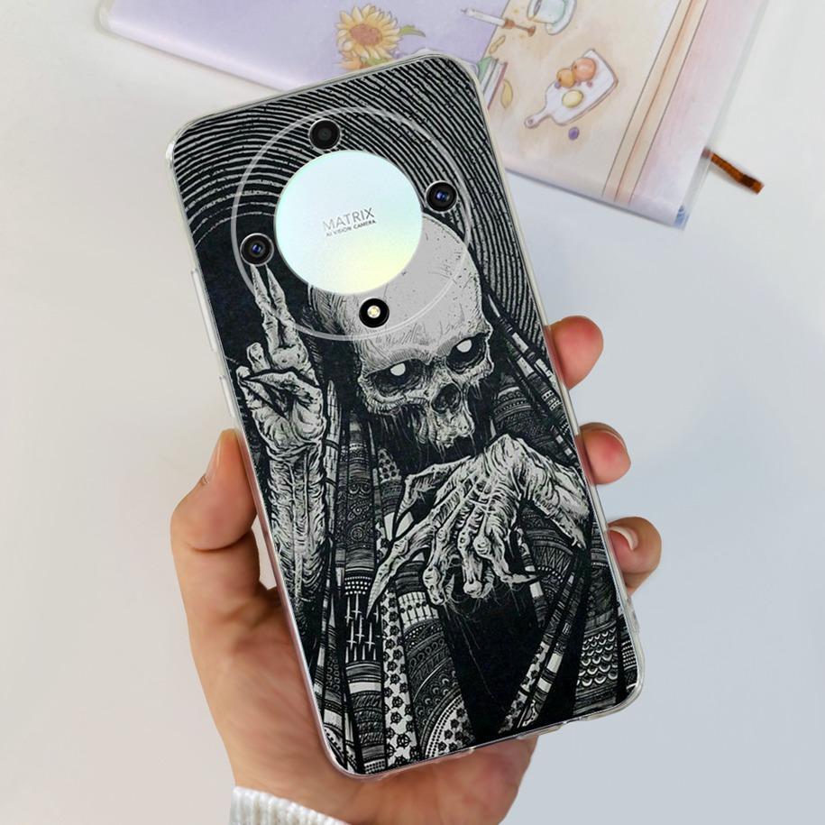 For Honor X9b 5G Case 2023 Fashion Flower Clear Silicone Soft Back Cover For Honor X9a RMO-NX1 Funda HonorX9 X 9 X 9B X 9A Coque