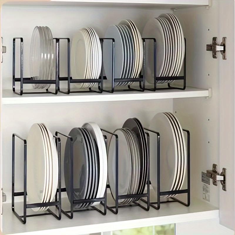 1pc Kitchen Dish Rack, Cabinet-Mounted Plate Drying Rack, Household Tableware Organizer and Storage Rack
