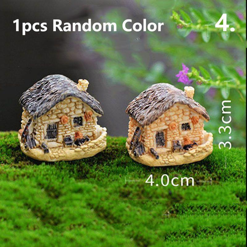Resin Miniature House Set With Cartoon Architecture For Home Decor And Gift Ideas